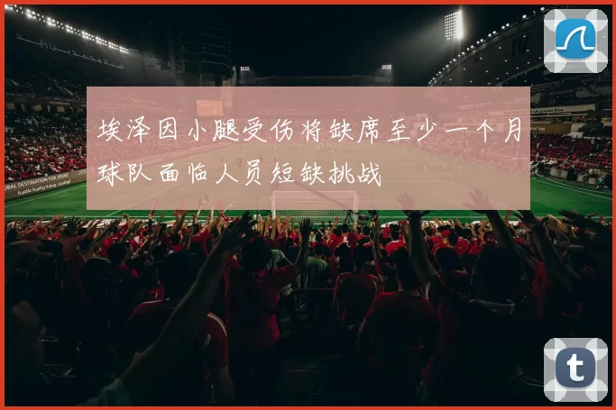 埃泽因小腿受伤将缺席至少一个月球队面临人员短缺挑战